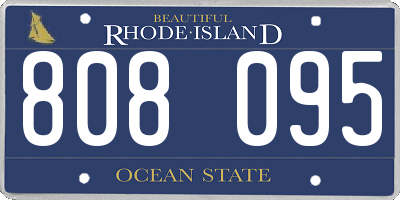 RI license plate 808095