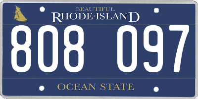 RI license plate 808097