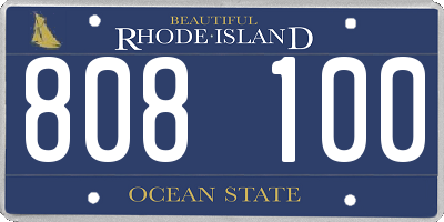 RI license plate 808100