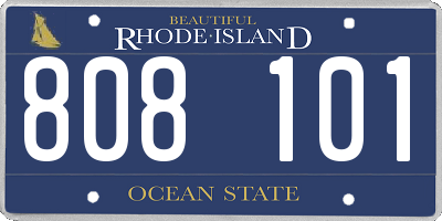 RI license plate 808101