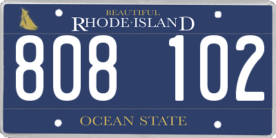 RI license plate 808102