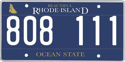 RI license plate 808111