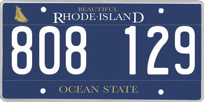 RI license plate 808129