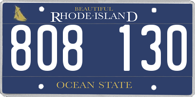 RI license plate 808130