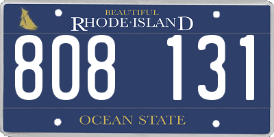 RI license plate 808131