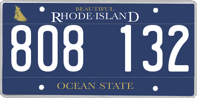 RI license plate 808132