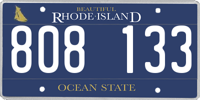 RI license plate 808133