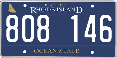 RI license plate 808146