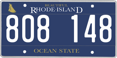 RI license plate 808148