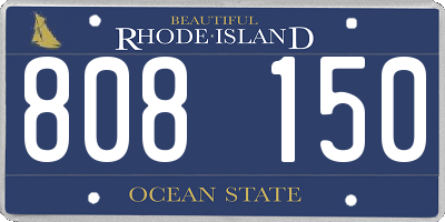 RI license plate 808150