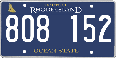 RI license plate 808152
