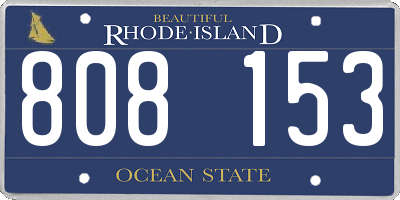 RI license plate 808153
