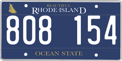 RI license plate 808154
