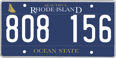 RI license plate 808156