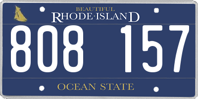 RI license plate 808157