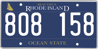 RI license plate 808158