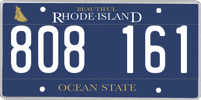 RI license plate 808161