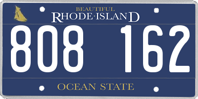 RI license plate 808162