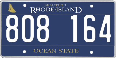 RI license plate 808164