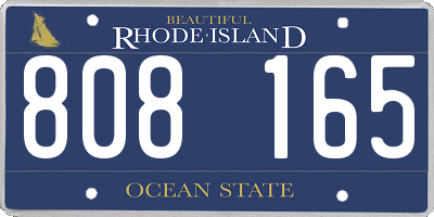 RI license plate 808165