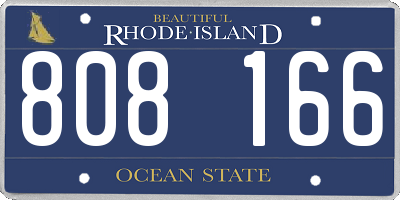 RI license plate 808166