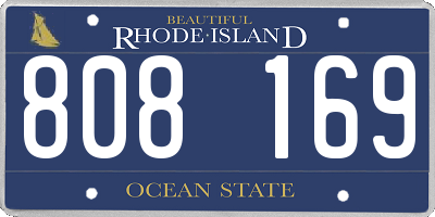 RI license plate 808169