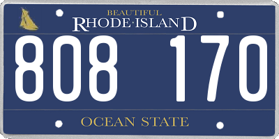 RI license plate 808170