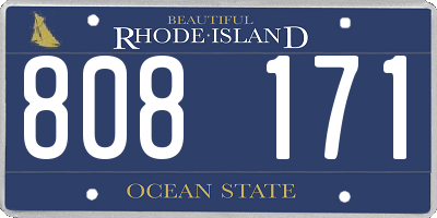 RI license plate 808171