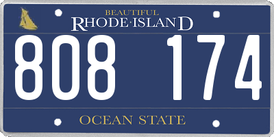 RI license plate 808174
