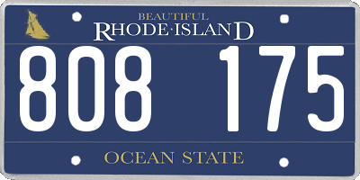 RI license plate 808175