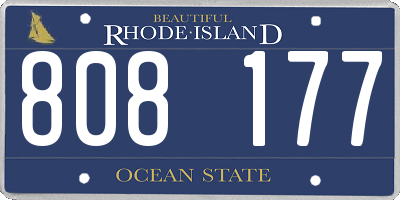 RI license plate 808177
