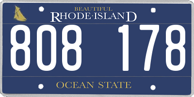 RI license plate 808178