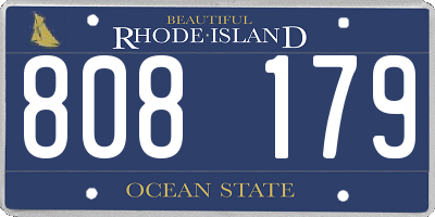 RI license plate 808179