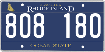 RI license plate 808180