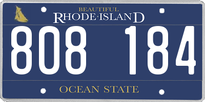 RI license plate 808184