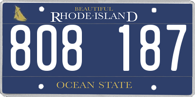 RI license plate 808187