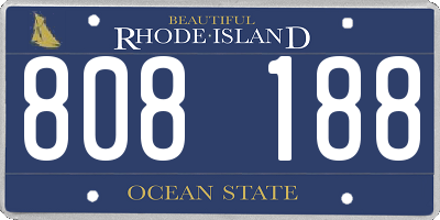 RI license plate 808188