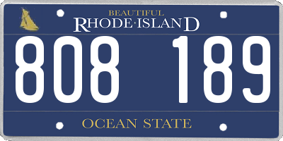 RI license plate 808189