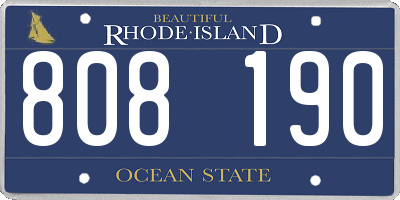 RI license plate 808190