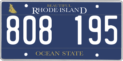 RI license plate 808195