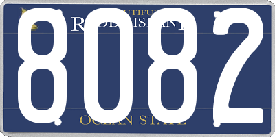 RI license plate 8082
