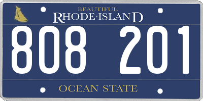 RI license plate 808201