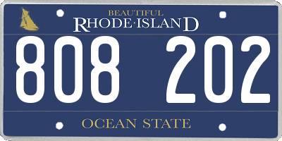 RI license plate 808202