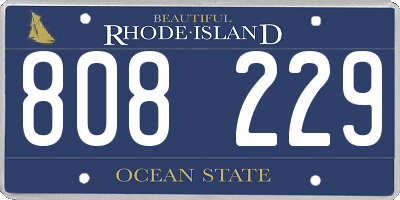 RI license plate 808229