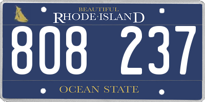 RI license plate 808237