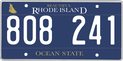 RI license plate 808241