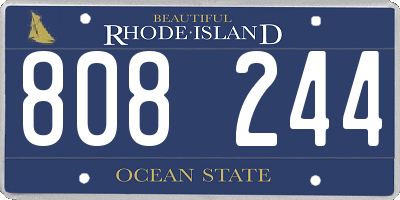RI license plate 808244