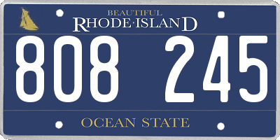 RI license plate 808245