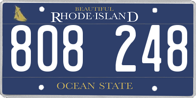 RI license plate 808248