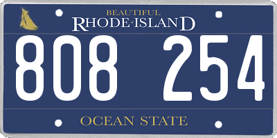 RI license plate 808254